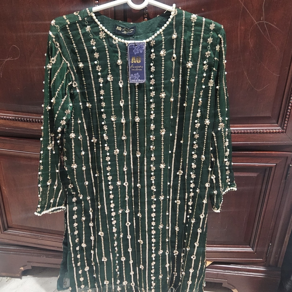 Green Embellished Dress